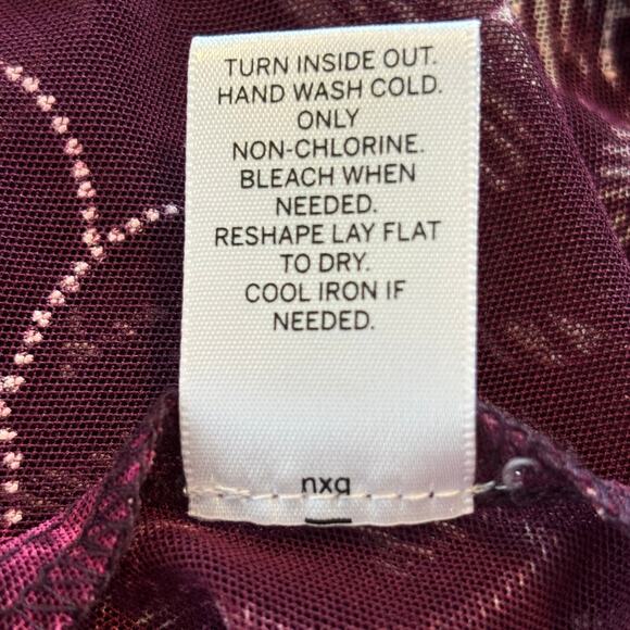 Dress Barn Wms 14 Plum Sheer Floral Open Front Longline Cardigan Elegant Party - Picture 10 of 10